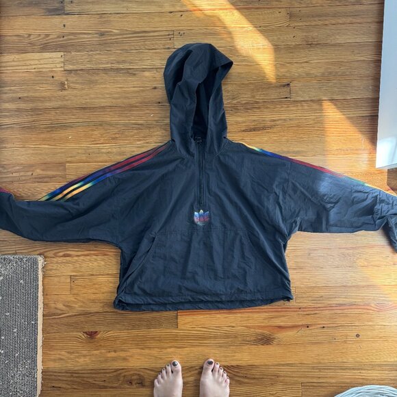 Adidas PRIDE Pullover Crop Jacket - Picture 3 of 5